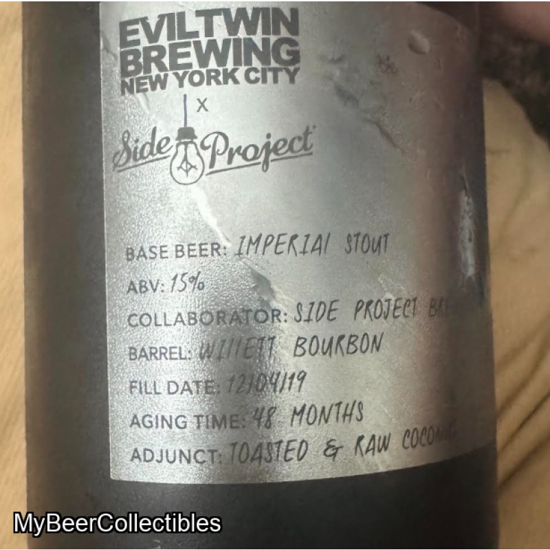 Evil Twin NYC / Side Project 48 Month Willet BA Coconut THE GREAT NORTHERN BARREL-AGED SERIES 35 - RELEASED 05/12/23