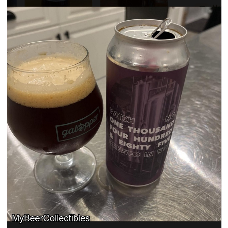 Evil Twin NYC --  BATCH NUMBER ONE THOUSAND FOUR HUNDRED & EIGHTY FIVE BREWED IN NYC [13% Old Ale w. Maple and Van] -- 1/29/26