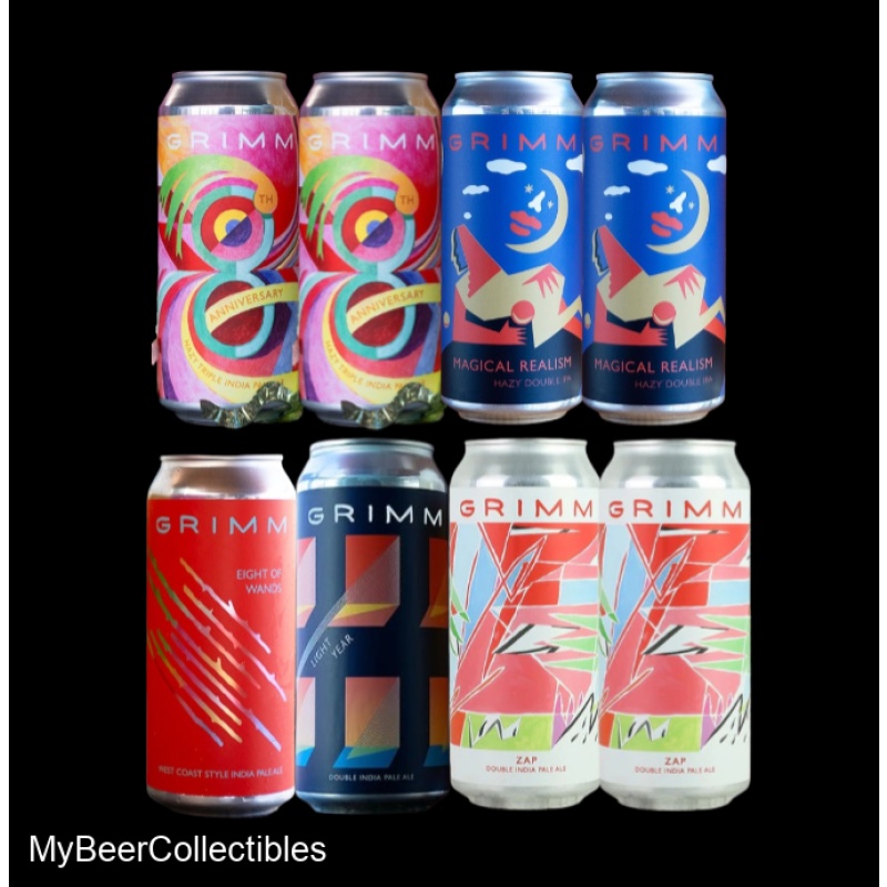 8 Pack GRIMM 8th Anniversary TIPA + DIPA + WCIPA + more - Great non-hyped Hops