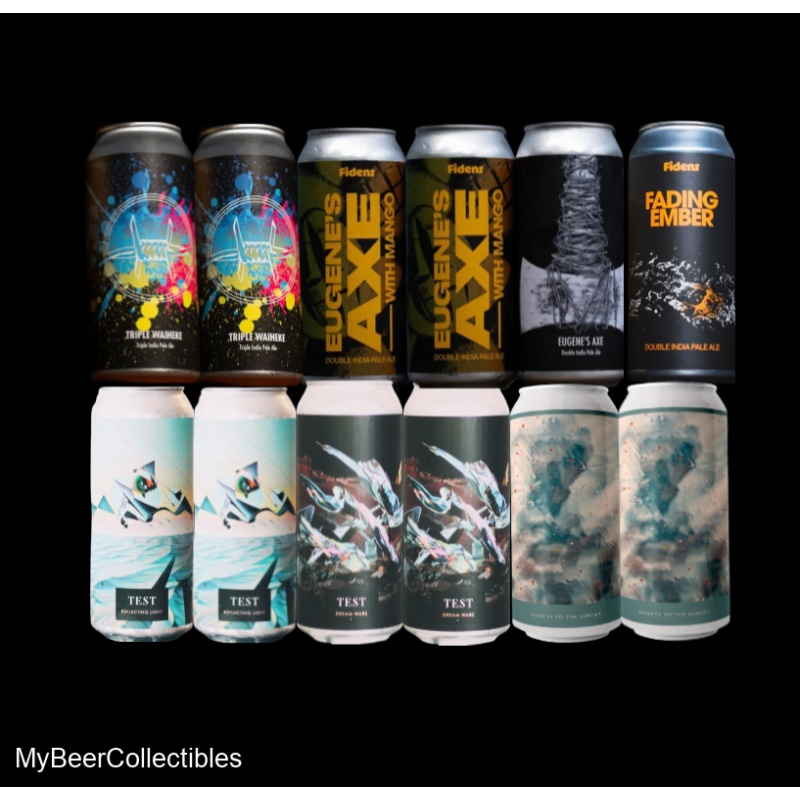 12 Pack Newest TEST & Fidens incl. Triple Waiheke Dream Wars U.S. Imprint 01 Axe w/Peach & Evil Twin NYC Tickets To Sunset