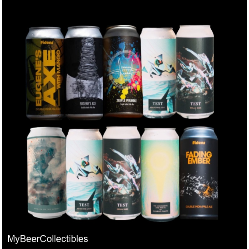 10 Pack Newest TEST & Fidens incl. Triple Waiheke Dream Wars U.S. Imprint 01 Axe w/Peach & Evil Twin NYC Tickets To Sunset