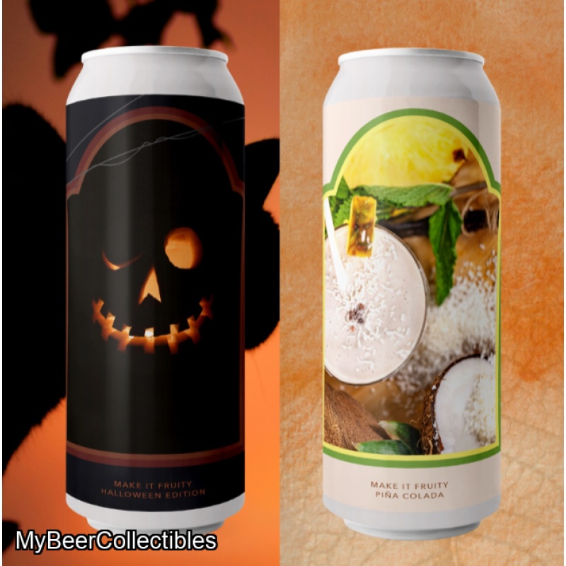 8 Pack Evil Twin NYC Fruited Sours (4.5%) - Make It Fruity Halloween Edition (Pumpkin, Blood Orange) + Make It Fruity Piña Colada