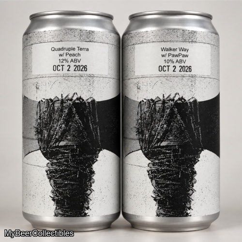 Two Fresh Fidens Anniversary 32oz Crowlers : Walker Way with Paw Paw & Quadruple Terra with Peach