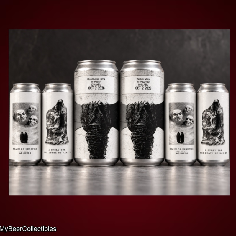 Root Branch / Brujos + Fidens Anniversary 32oz Crowlers : Walker Way with Paw Paw & Quadruple Terra with Peach Crowler