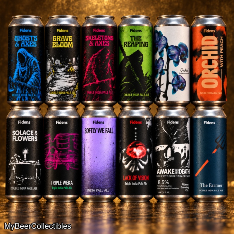 Fidens 12 Pack All Different Cans - 10/12 - 10/31 Weeks Halloween Cans +Triple Weka Lack of Vision Softly TIPAs and More