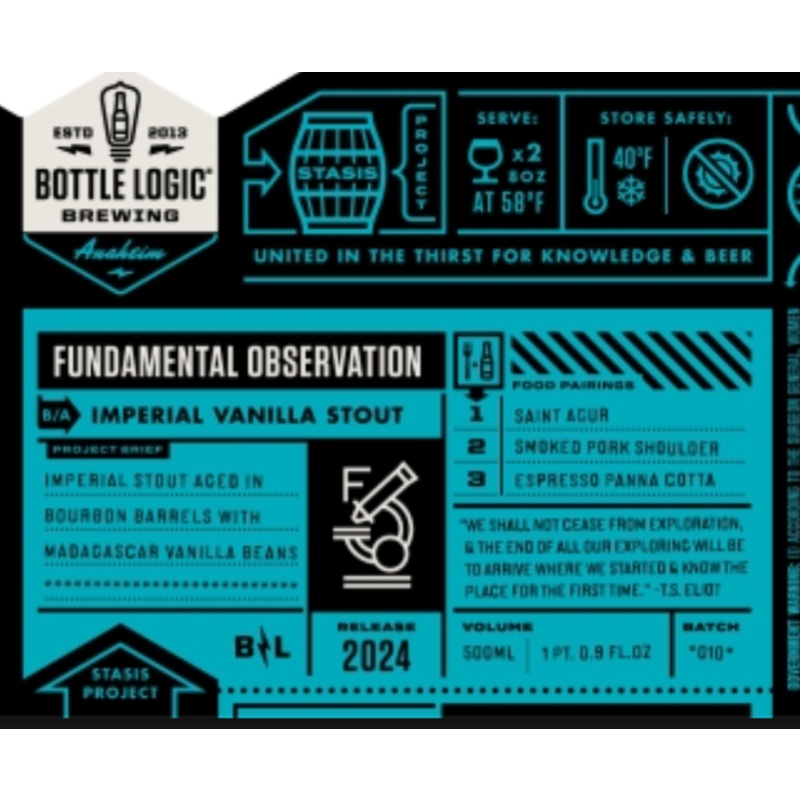 Bottle Logic - Fundamental Observation 2024 (1 bottle)