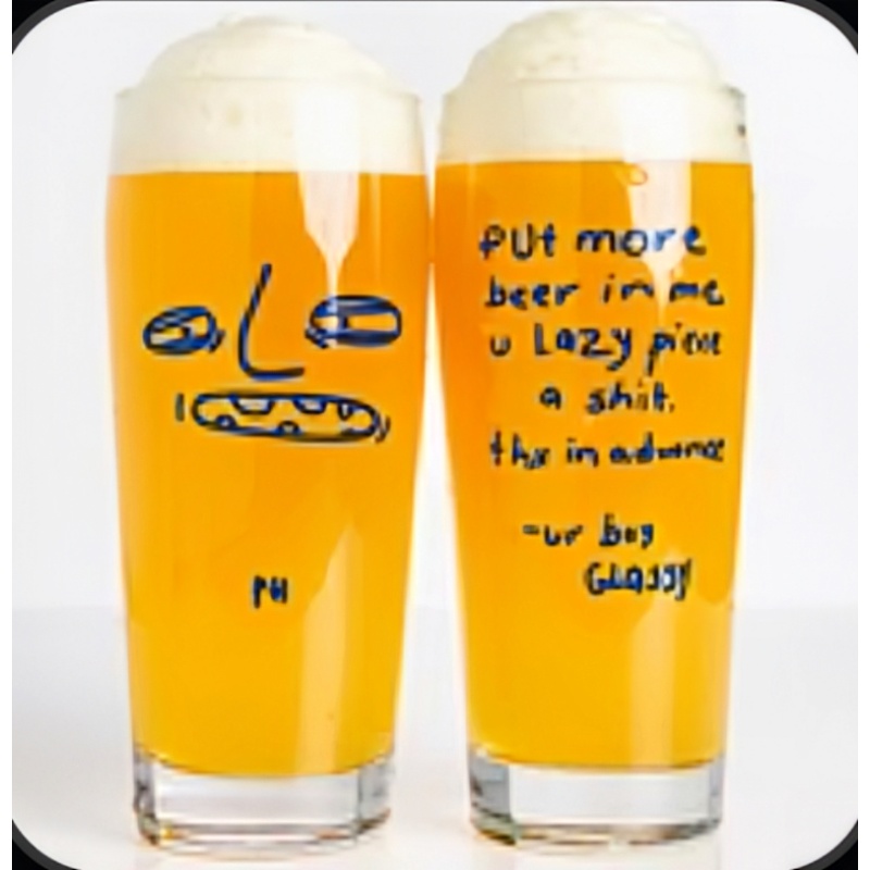 2025 PERMANENT HANGOVER - UR BOY GLASSY V1. BLUE 16OZ. WILLI GLASS