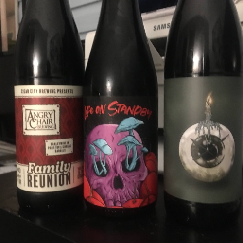 BURIAL Virtue of Patience Bourbon Barrel-Aged Barleywine 2025 Vintage, ANGRY CHAIR FAMILY REUNION, HIDDEN SPRINGS LIFE ON STAND BY