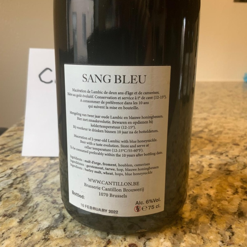 2022 Cantillon Sang Bleu