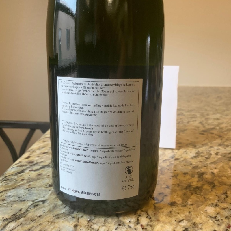 2018 Cantillon Brabantiæ / Brabantiae