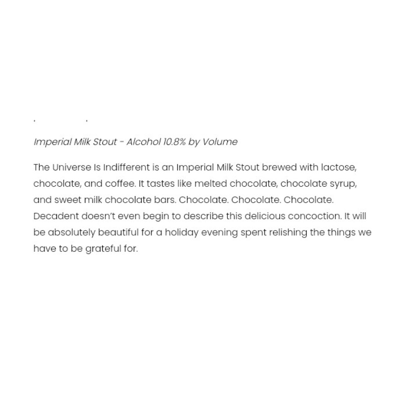 Tree House - "The Universe Is Indifferent"