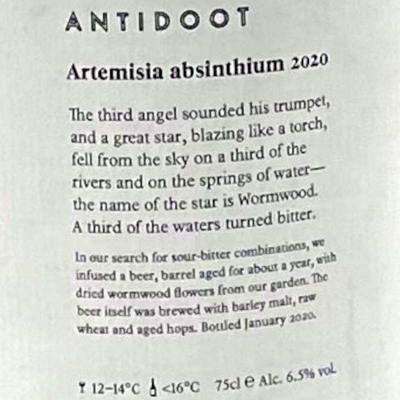 Antidoot Artemisia Absinthium 2019