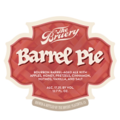 BRUERY BARREL PIE 17.3%  Ale with Apples, Honey, Pretzels, Cinnamon, Nutmeg, Vanilla, Salt
