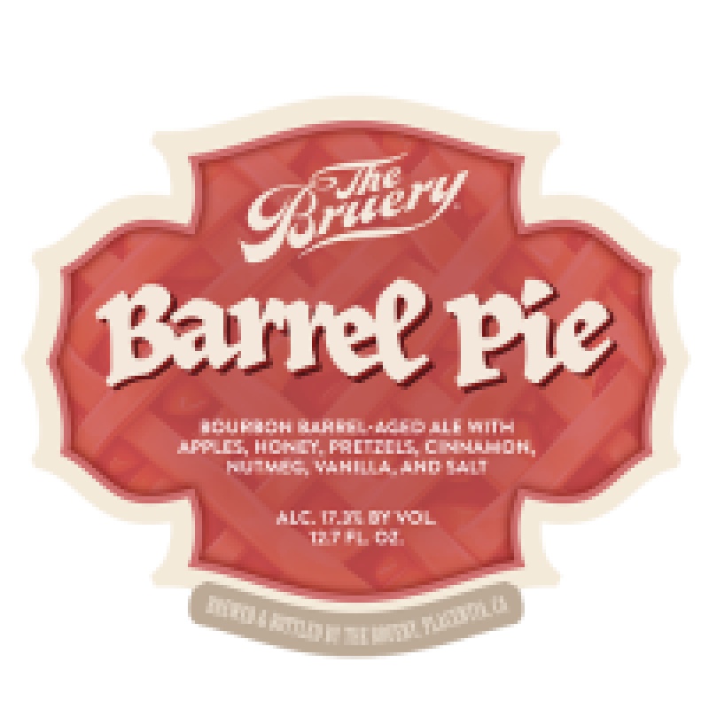 BRUERY BARREL PIE 17.3%  Ale with Apples, Honey, Pretzels, Cinnamon, Nutmeg, Vanilla, Salt
