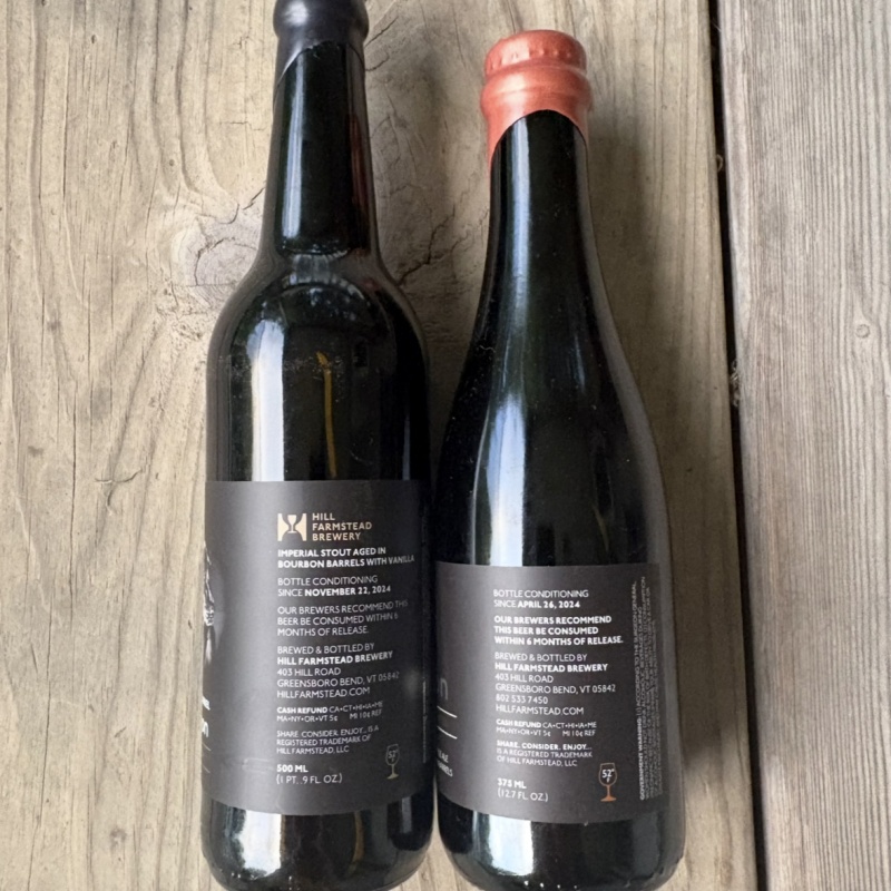 Hill Farmstead Double Barrel Damon (Vanilla) + Double Barrel Aaron (b2)