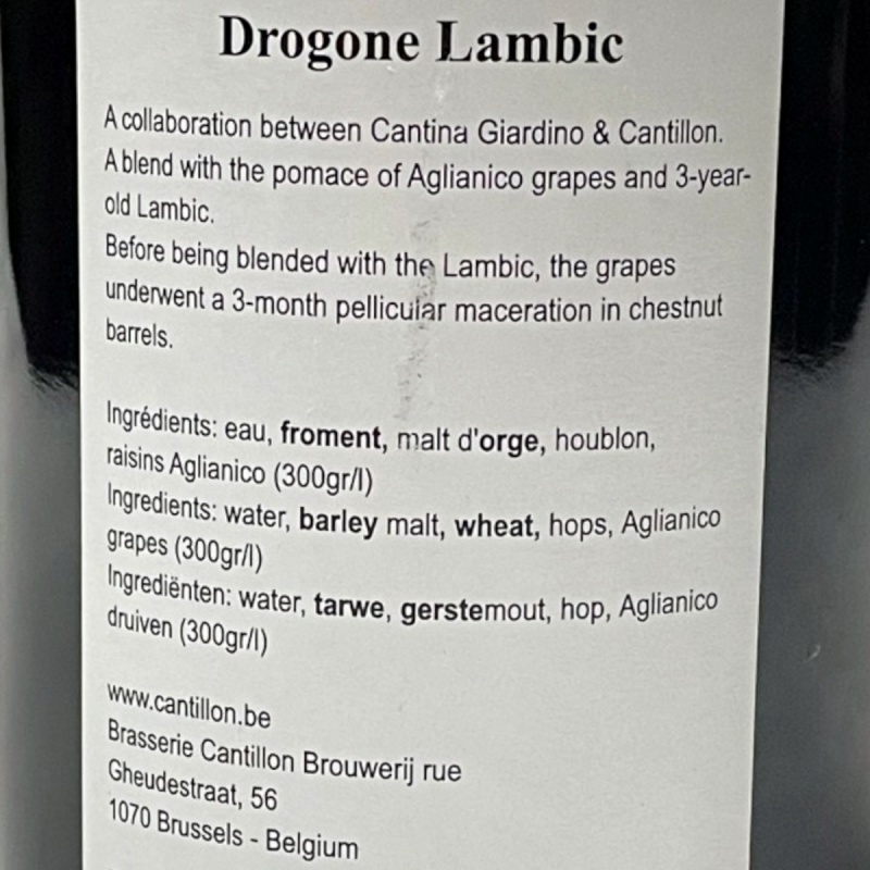 Cantillon Drogone 2022