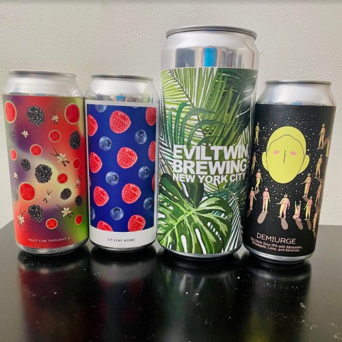 9 Pack Evil Twin NYC / Trillium /  Hudson Valley w/ 32oz Crowler of Even More Daily Servings