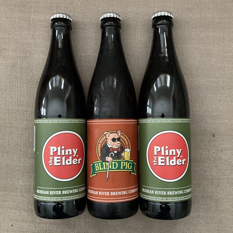 2 BOTTLES OF PLINY THE ELDER  & 1 BOTTLE OF BLIND PIG