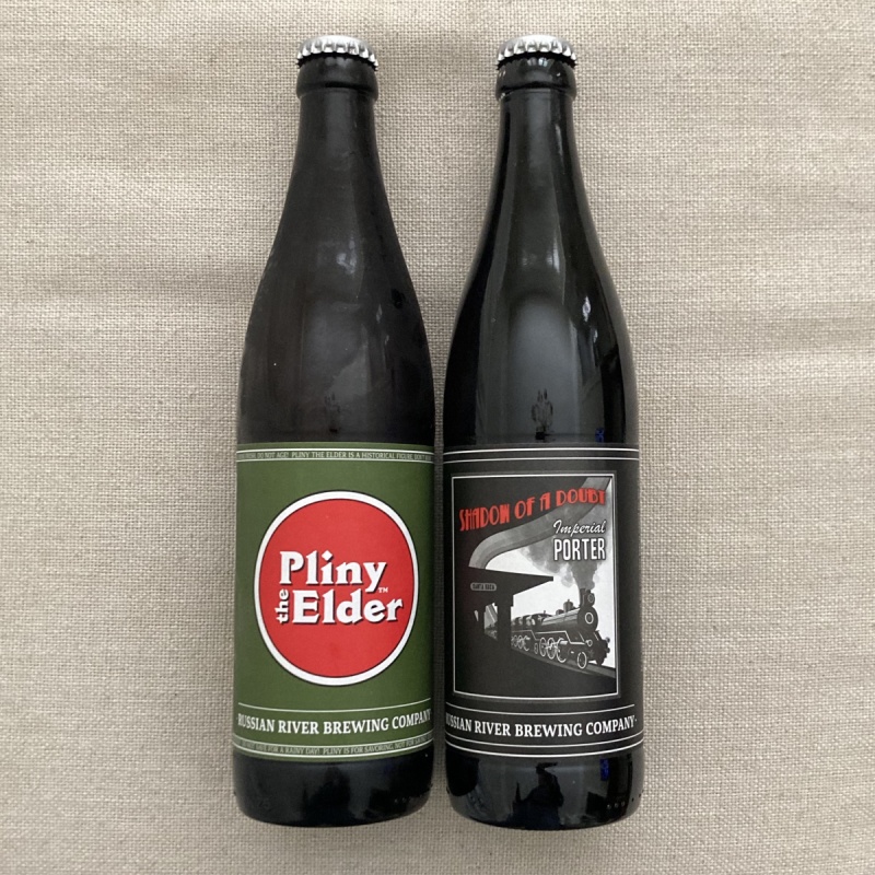 1 BOTTLE OF PLINY THE ELDER & 1 BOTTLE OF SHADOW OF A DOUBT IMPERIAL PORTER