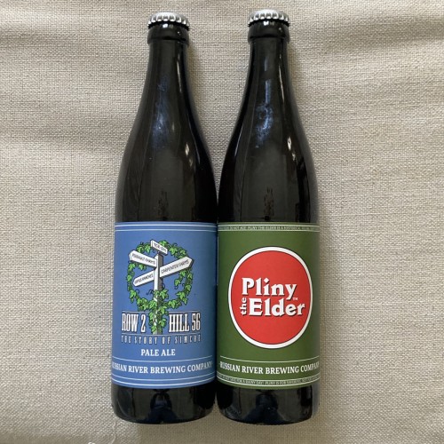 2 BOTTLES OF RUSSIAN RIVER BEER - 1 Row 2, Hill 56  ( A 100% SIMCOE IPA) & 1 PLINY THE ELDER