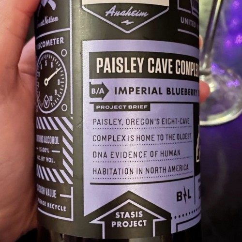 1 BOTTLE OF 2023 BOTTLE LOGIC Paisley Cave Complex (2023) a collab with Great Notion