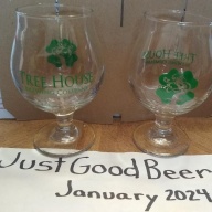 Tree House - GREEN Shamrock Glasses