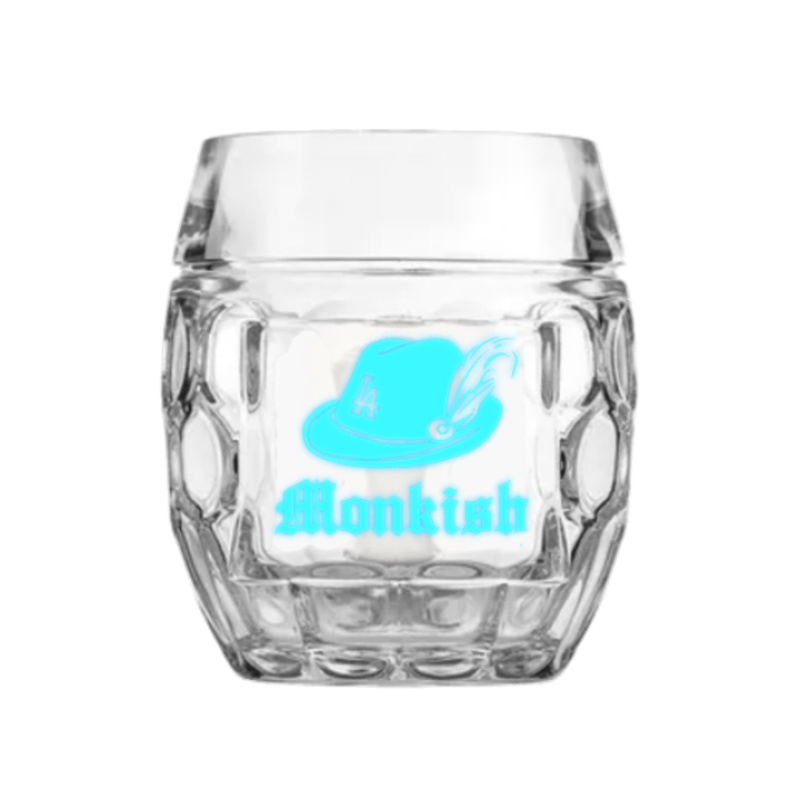 Monkish - Glassware Stein - Glow in the Dark Fedora - 0.5L