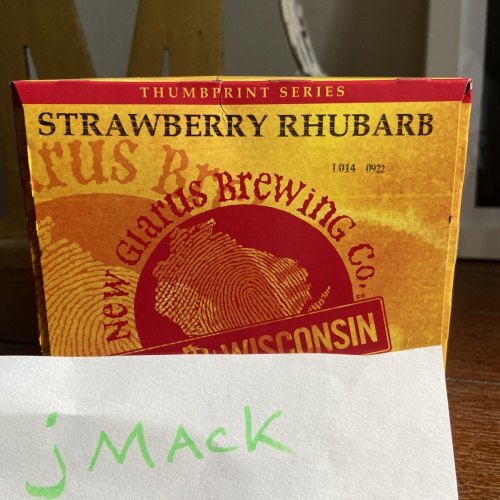 New Glarus 2025 Strawberry Rhubarb 4 pack