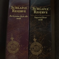 Schlafly bourbon aged stout and barleywine