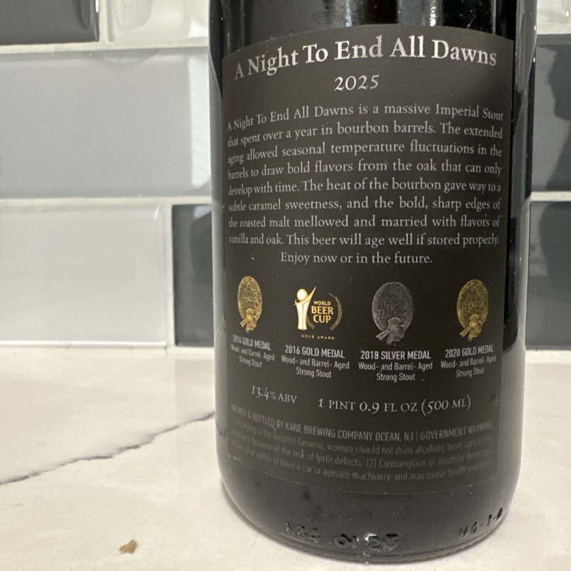 KANE BREWING -A NIGHT TO END ALL DAWNS 2025