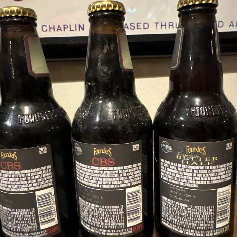Founders KBS 17 & 18, 2x CBS 2019, Curmudgeon’s Better Half