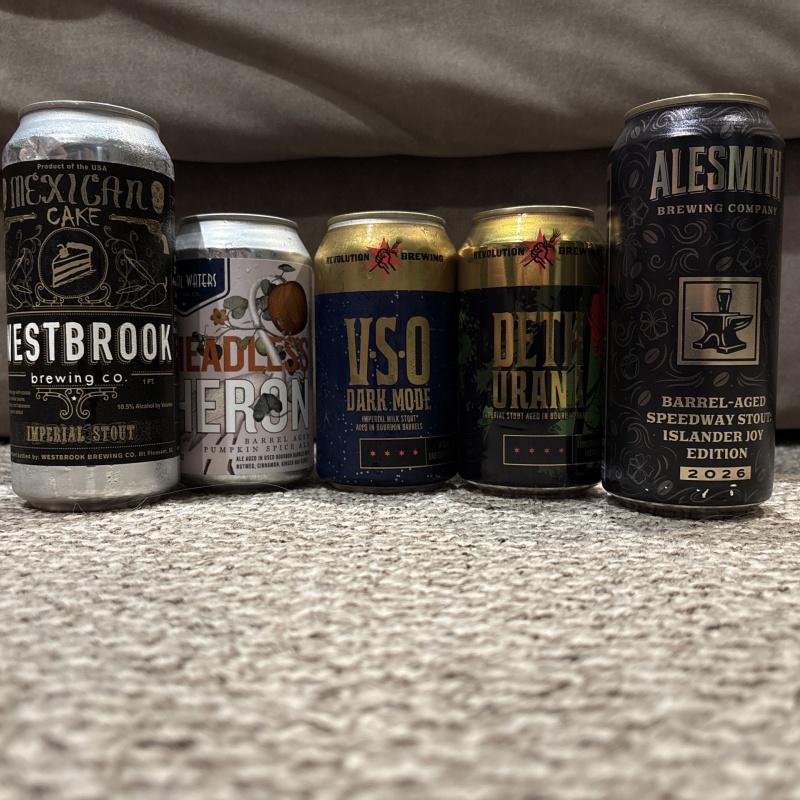 Revolution, Alesmith, Central Waters, Westbrook Stout lot