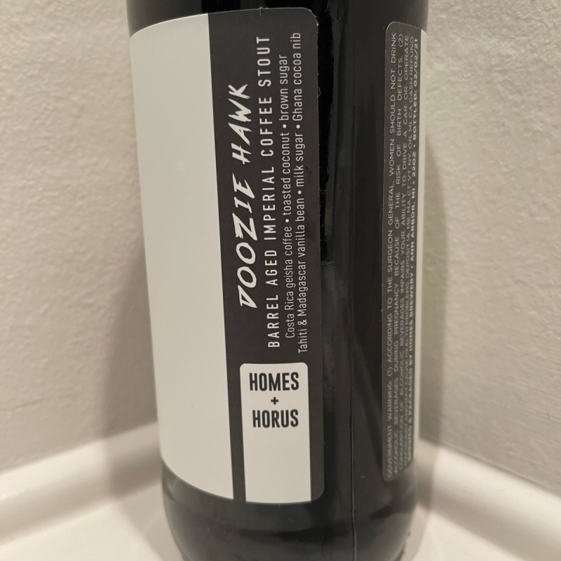 HORUS / HOMES DOOZIE HAWK Bourbon Barrel-Aged Stout BBA