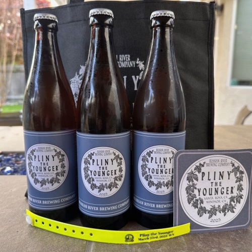 3 Fresh Bottles of Pliny the Younger Bottled 3/19/25