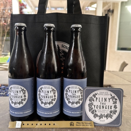 3 Fresh Bottles of Pliny the Younger Bottled 3/19/25