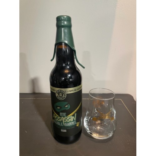 Toppling Goliath Rye Double Barrel Assassin with glass