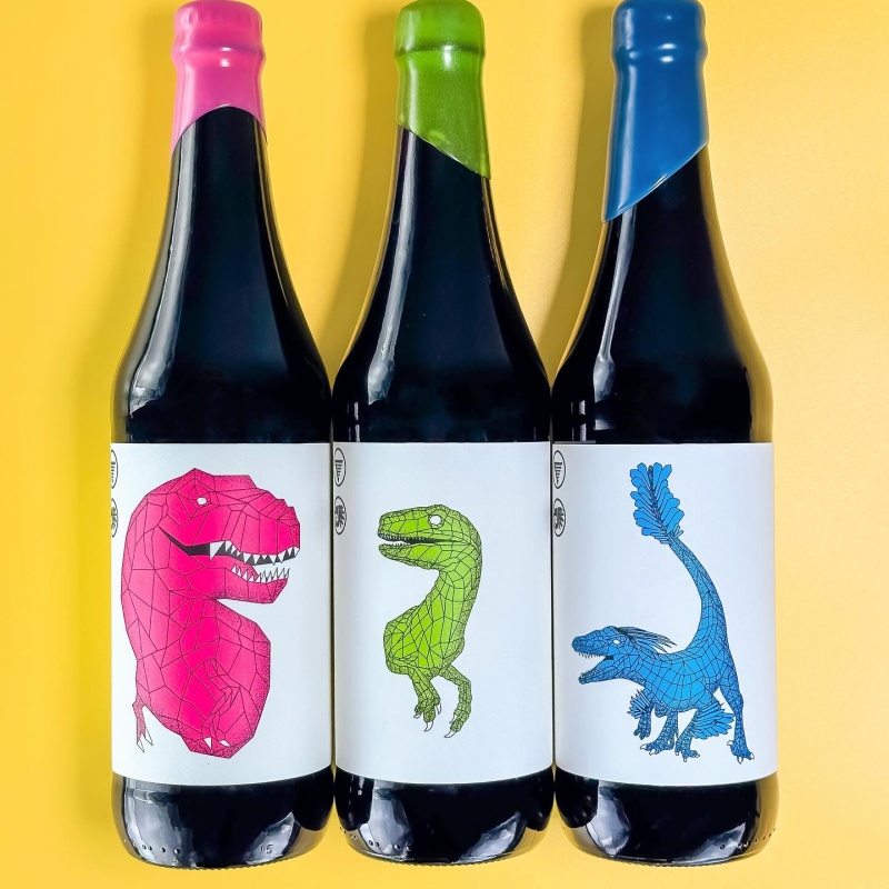 HOMES BREWING THEROPOD set of 3: Bourbon barrel-aged barleywine #4, #5, and #6 collab with Horus Aged Ales