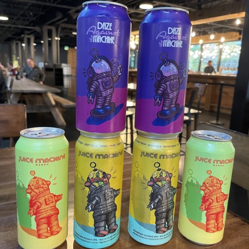 Tree House Brewing 2 * JUICE MACHINE MANGO, 2 & JUICE MACHINE & 2 * DAZE AGAINST THE MACHINE - 6 CANS TOTAL