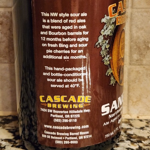 Cascade Brewing Sang Noir (2011) - 750ml