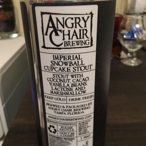 ANGRY CHAIR IMPERIAL SNOWBALL CUPCAKE STOUT (1 CAN) November 2023 RELEASE
