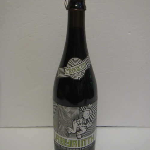 Uinta Crooked Line Labyrinth BA Quadruple Black Ale 2014, 22 oz Bottle