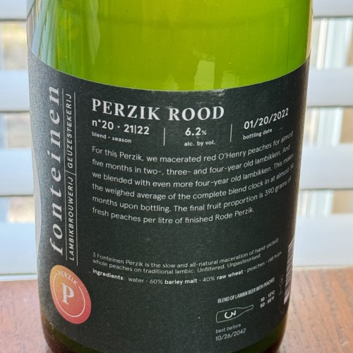 3 Fonteinen - 3F PERZIK ROOD - Red PEACH 2022 (a bottle of 750ml)