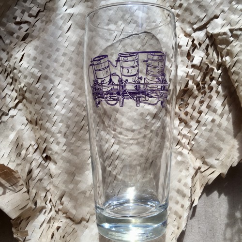 Fidens Purple Logo Willi Becher Glassware