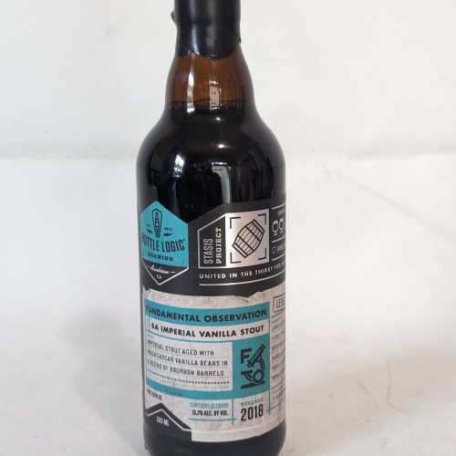 Bottle Logic 2018 Fundamental Observation Imperial Vanilla Stout 1 Bottle