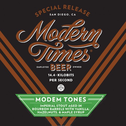 Modem Tones: Aged in Bourbon Barrels with Vanilla, Hazelnuts, & Maple Syrup  |  Modern Times