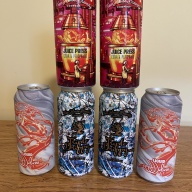 Tree House Brewing 2 * JUICE PRESS CITRA + PEACHARINE, 2 * LIQUID JJJULIUSSS & 2 * TRIPLE DRIPPY- 6 CANS TOTAL