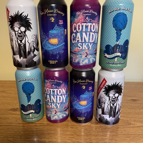 Tree House Brewing 2 * MILKY TREAT, 2 * COTTON CANDY SKY, 2 * CANDIED ORBIT & 2 * JUICE PROJECT SUPREME - 8 CANS TOTAL