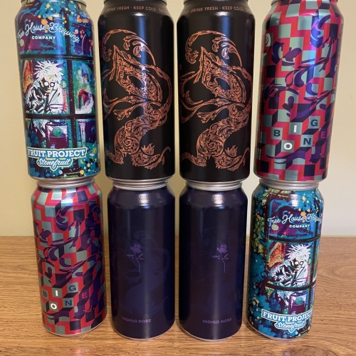 Tree House Brewing 2 * THE BIG ONE, 2 * EMPEROR JULIUS, 2 * INDIGO ROSE & 2 * FRUIT PROJECT STONEFRUIT - 8 CANS TOTAL