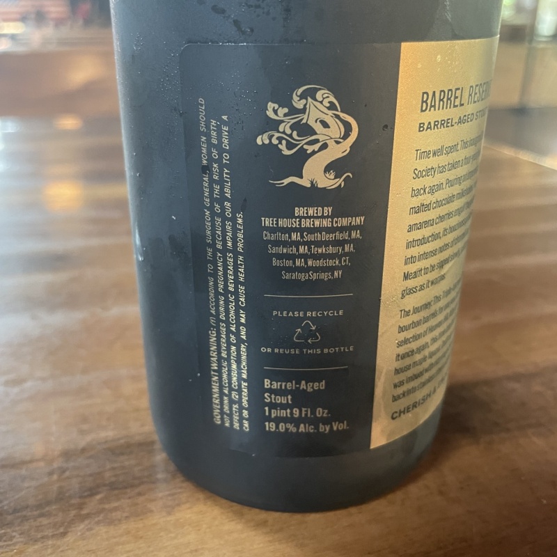 Tree House Brewing 750 ML BOTTLE BARREL RESERVE SOCIETY- STOUT RELEASE #1 - 07/17/2026
