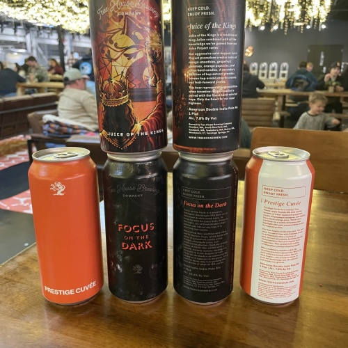 Tree House Brewing 2 * JUICE OF THE KINGS, 2 * FOCUS ON THE DARK & 2 * PRESTIGE CUVEE - 6 CANS TOTAL